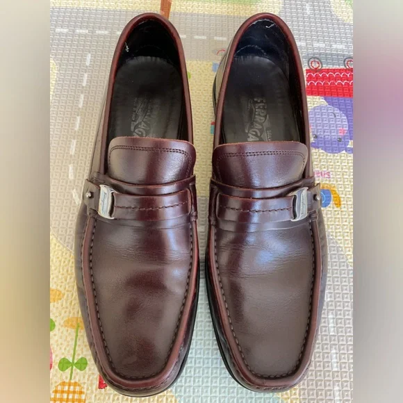 Salvatore Ferragamo Men's Brown Dress Shoes Size D 8.5